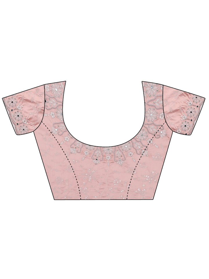 Libas Art Off White Embroidered Tissue Saree With Unstitched Blouse Piece