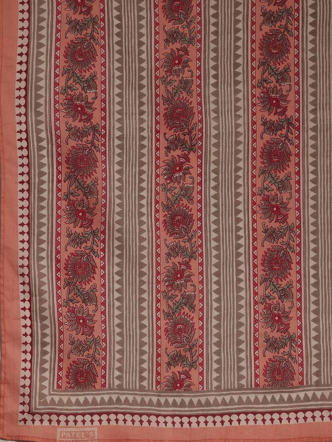 Plus Size Pink Printed Cotton Straight Suit With Dupatta