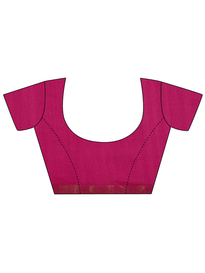 Pink Printed Bandhani Georgette Saree With Unstitched Blouse Piece