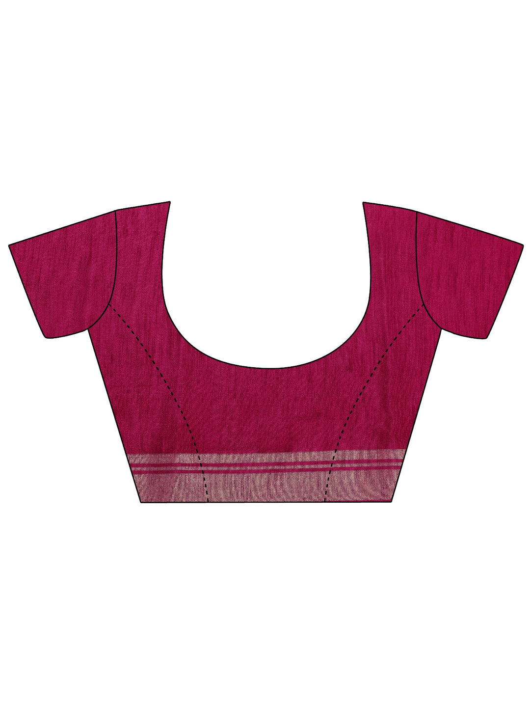 Pink Printed Silk Blend Saree With Unstitched Blouse Piece