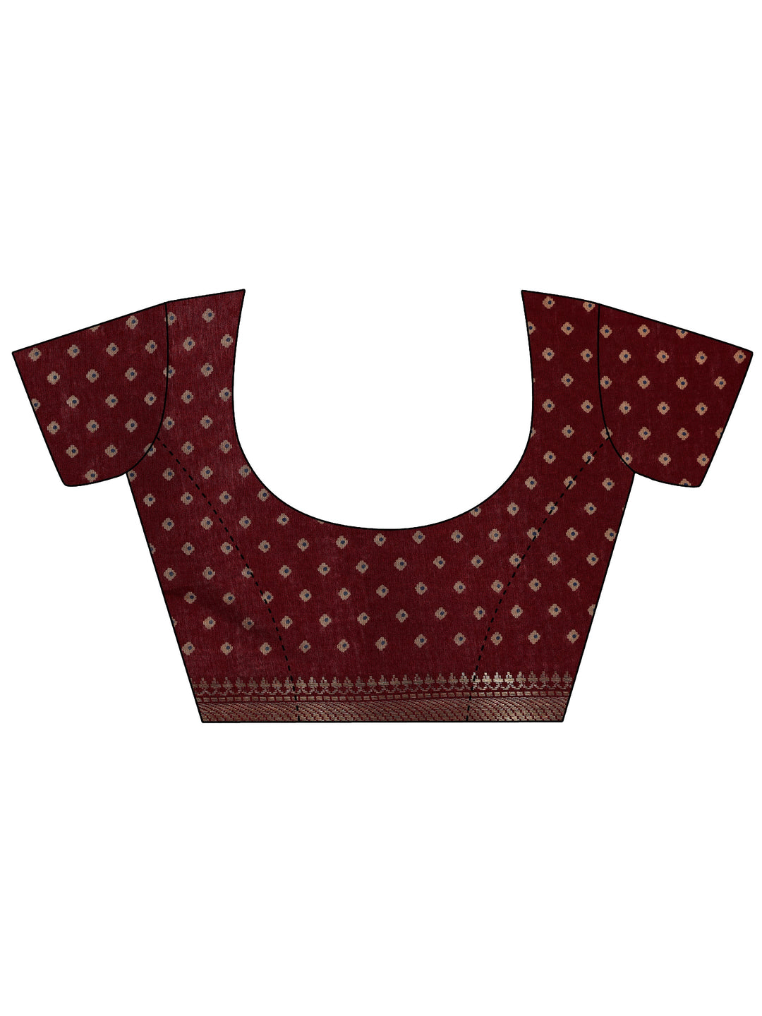 Blue Solid Cotton Silk Saree With Unstitched Blouse Piece