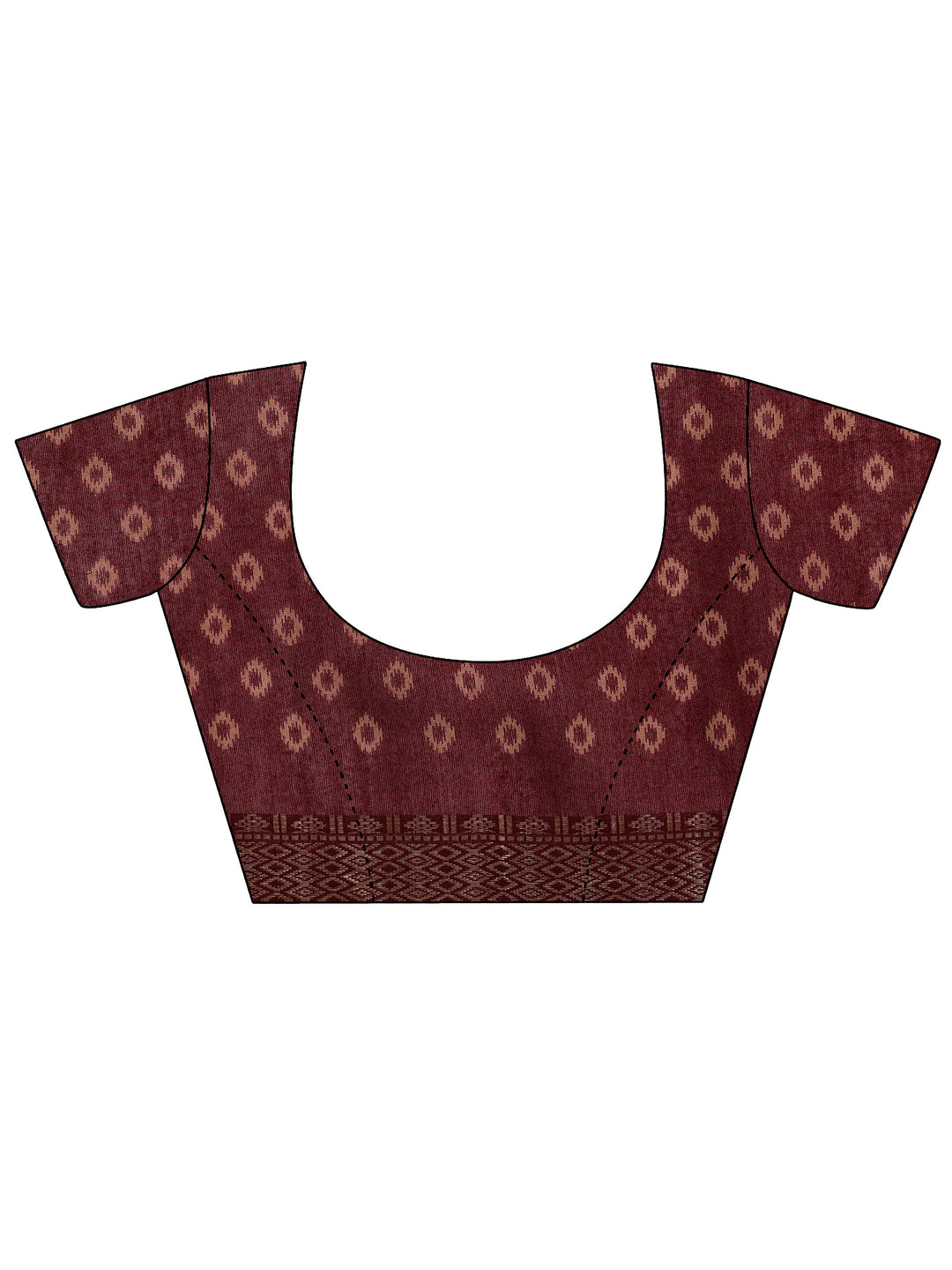 Rust Solid Cotton Silk Saree With Unstitched Blouse Piece