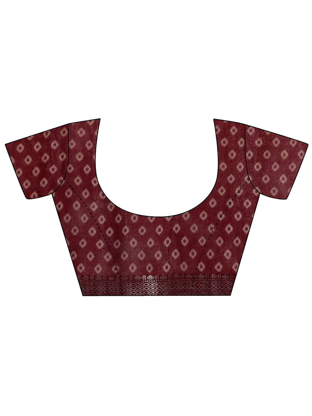 Blue Solid Cotton Silk Saree With Unstitched Blouse Piece