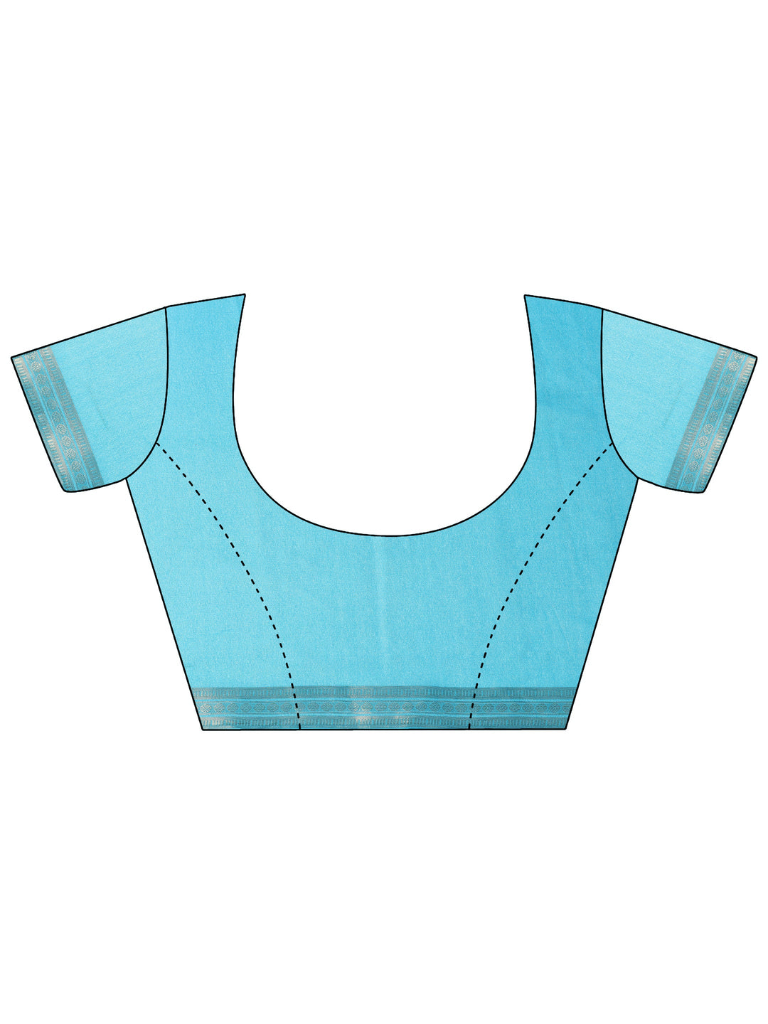 Green Printed Georgette Saree With Unstitched Blouse Piece