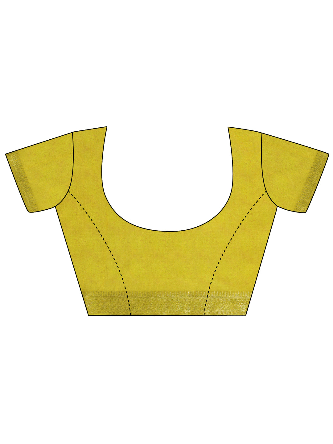 Yellow Printed Georgette Saree With Unstitched Blouse Piece