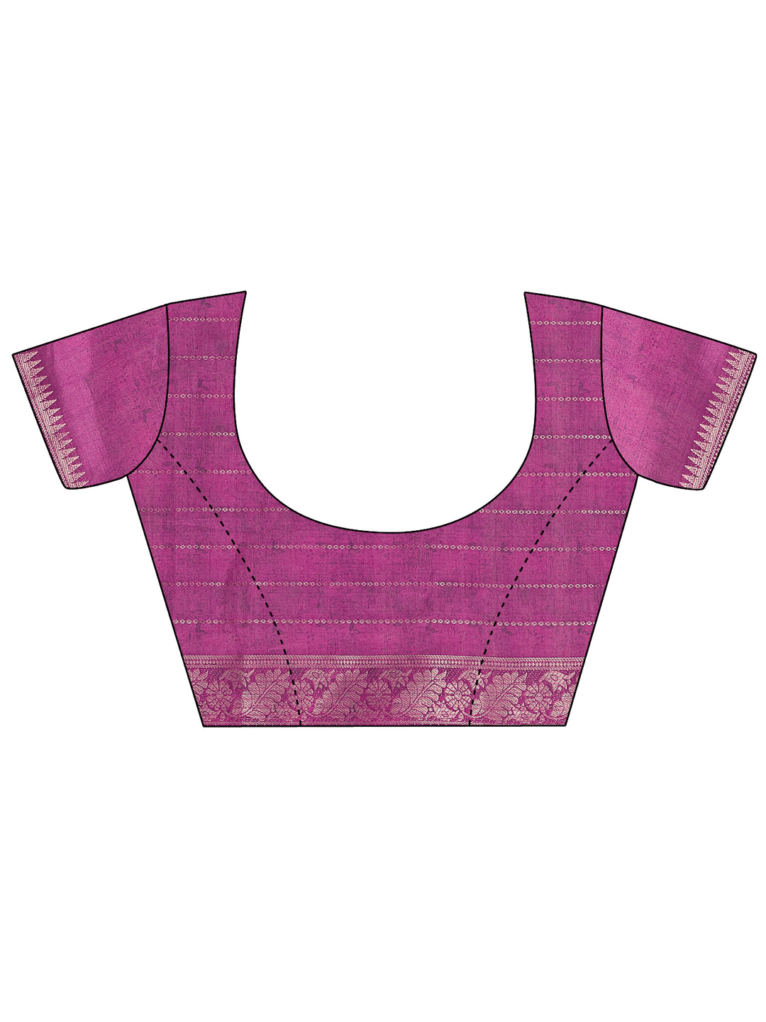 Purple Kalamkari Printed Georgette Saree With Unstitched Blouse Piece