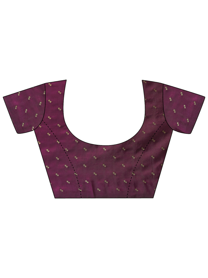 Pink Woven Design Silk Blend Saree With Unstitched Blouse Piece