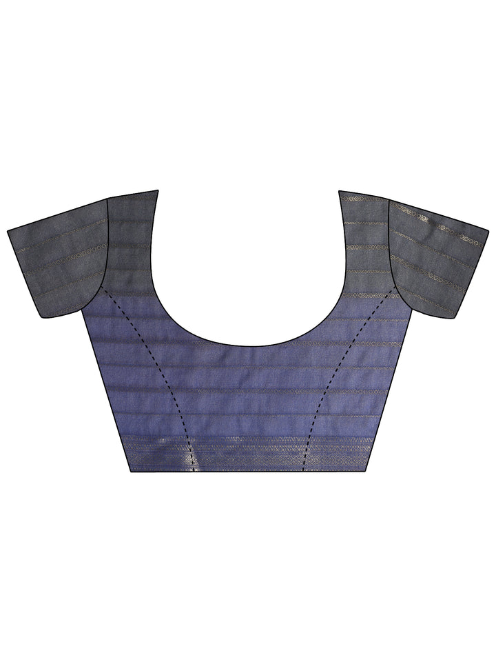 Tan Embellished Silk Blend Saree With Unstitched Blouse Piece