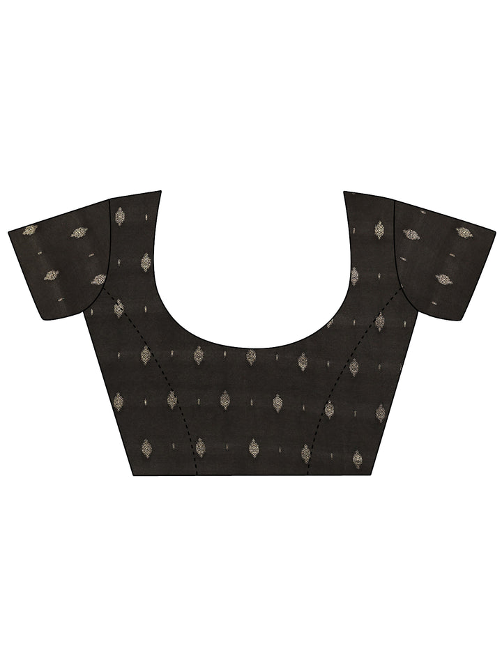 Green Woven Design Silk Blend Saree With Unstitched Blouse Piece