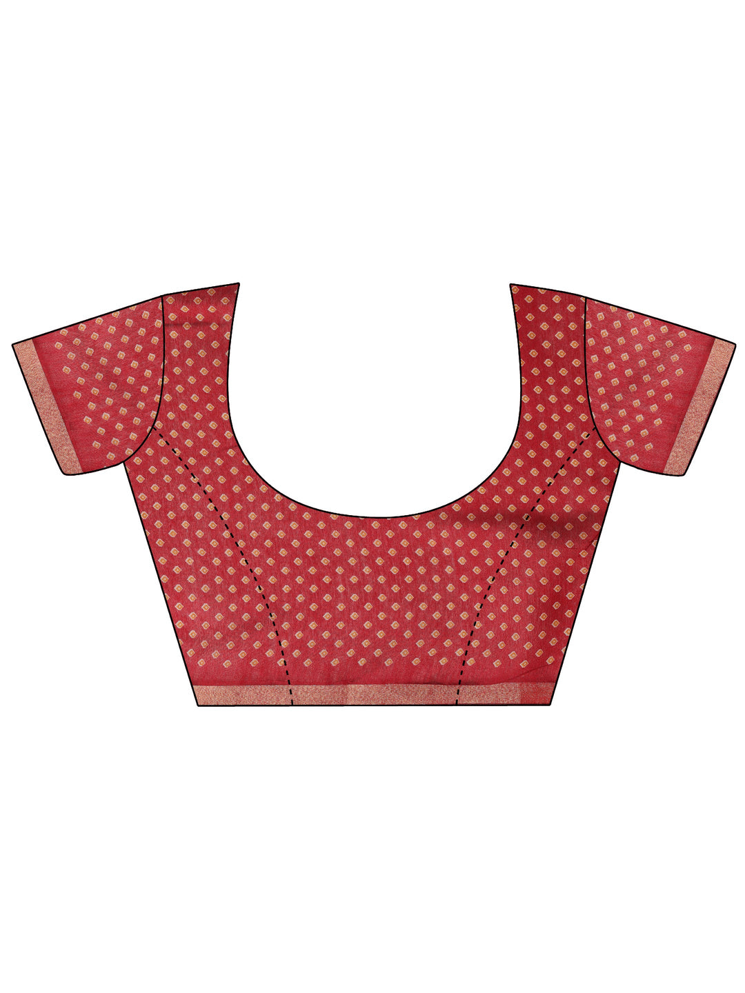 Mustard Printed Cotton Blend Saree With Unstitched Blouse Piece