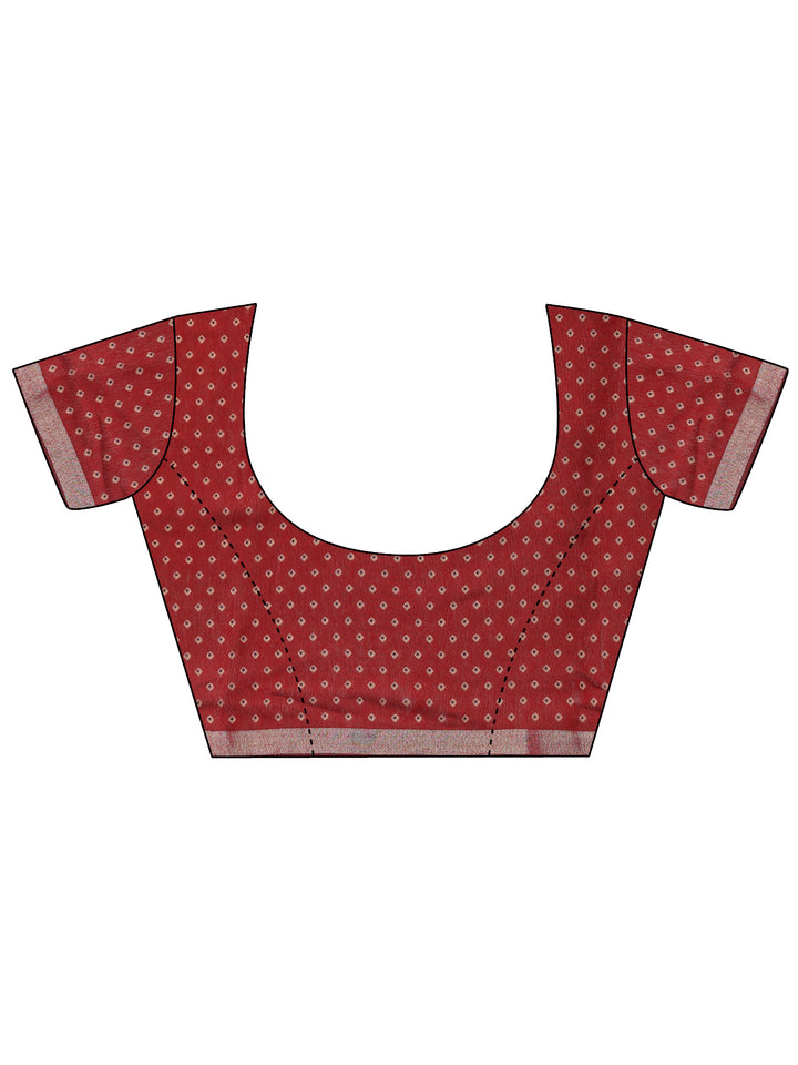 Purple Solid Cotton Blend Saree With Unstitched Blouse Piece