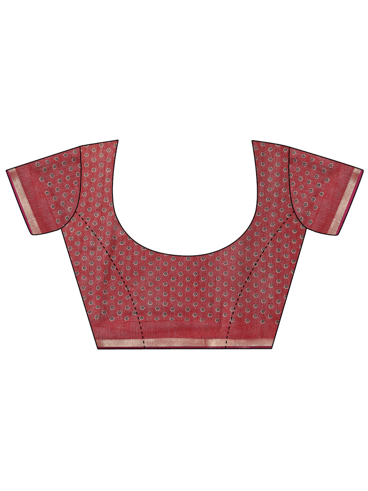 Black Solid Cotton Blend Saree With Unstitched Blouse Piece