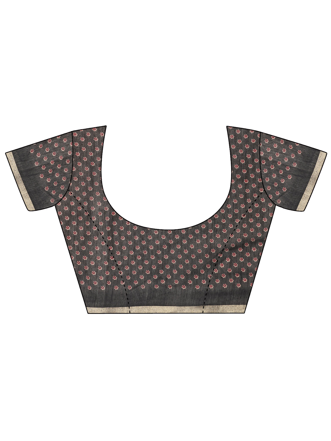 Maroon Solid Cotton Blend Saree With Unstitched Blouse Piece