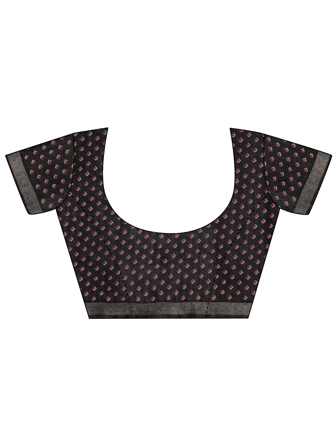 Purple Solid Cotton Saree With Unstitched Blouse Piece