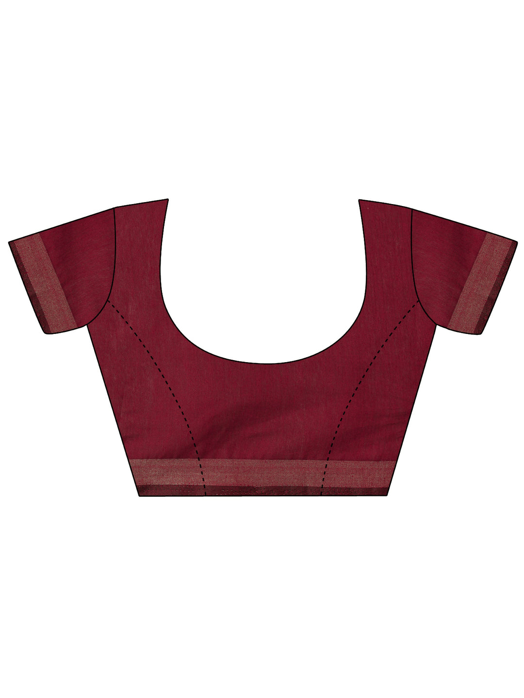 Green Printed Cotton Saree With Unstitched Blouse Piece