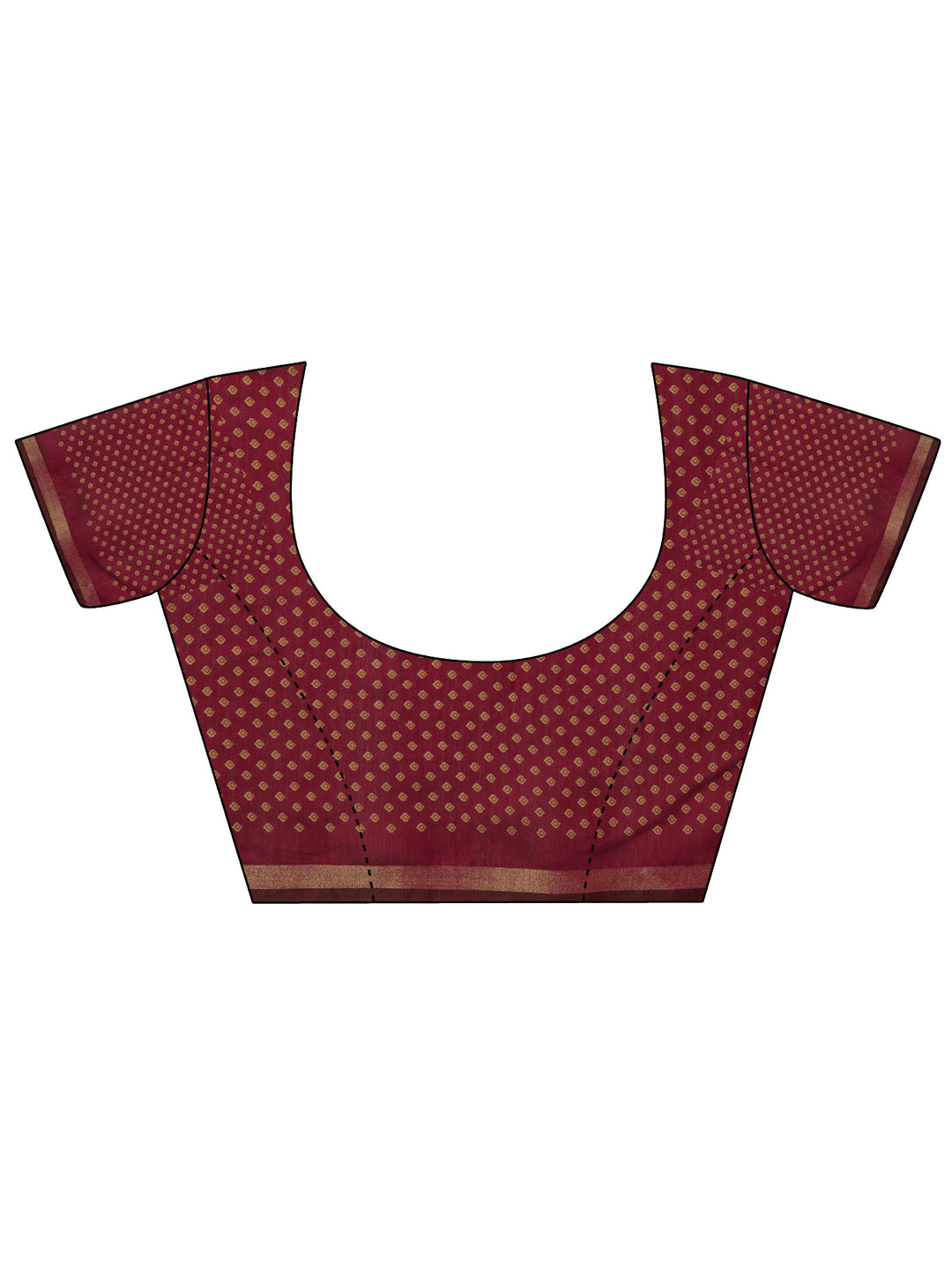 Mustard Printed Cotton Saree With Unstitched Blouse Piece