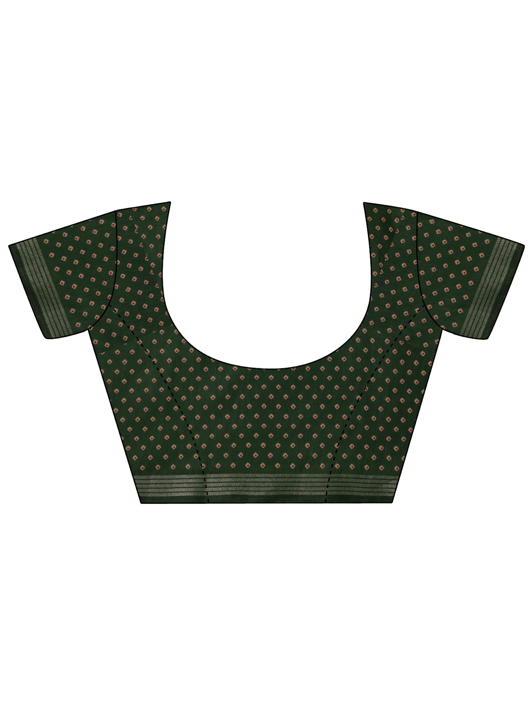 Multi Printed Cotton Saree With Unstitched Blouse Piece