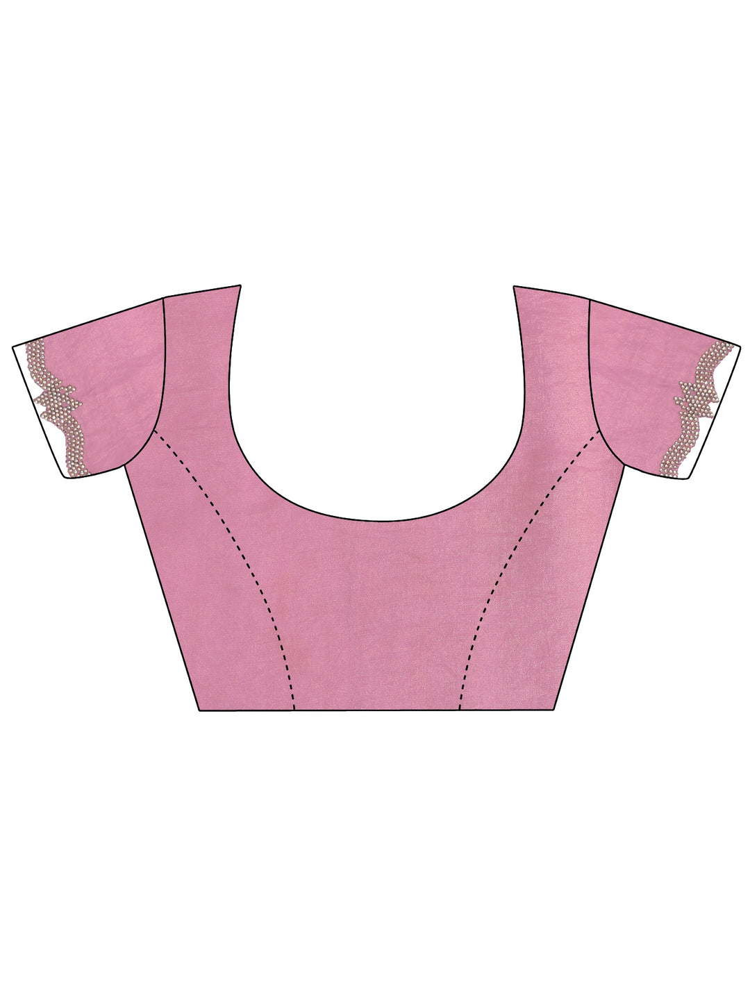 Pink Embellished Jimmy Choo Satin Saree With Unstitched Blouse Piece