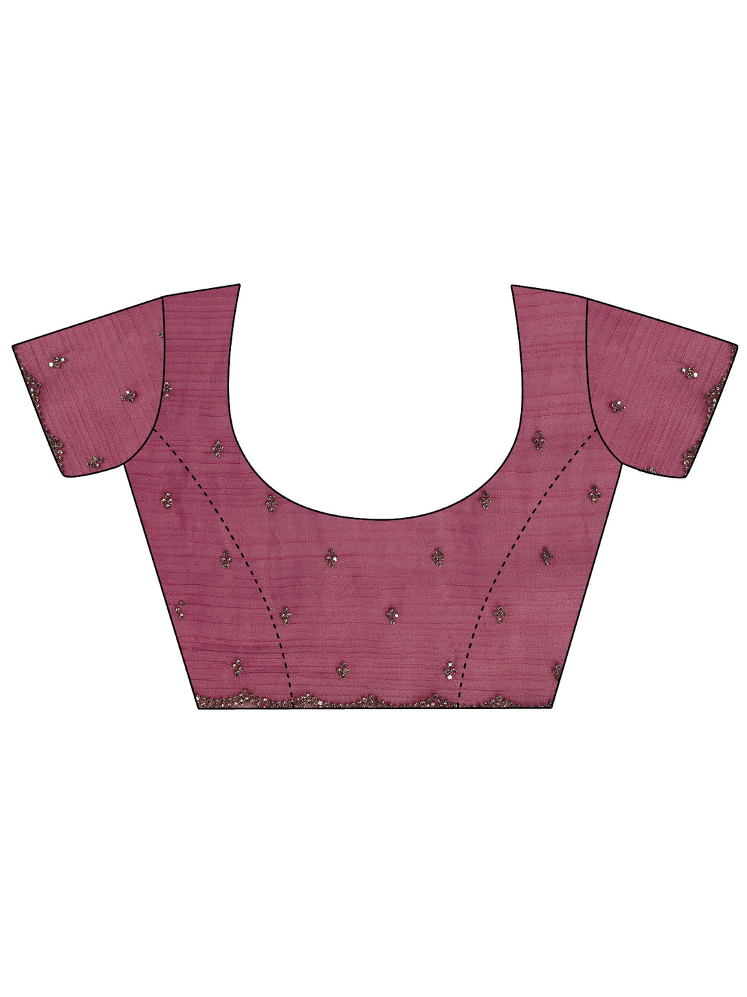 Pink Embellishments Jimmy Choo Satin Saree With Unstitched Blouse Piece