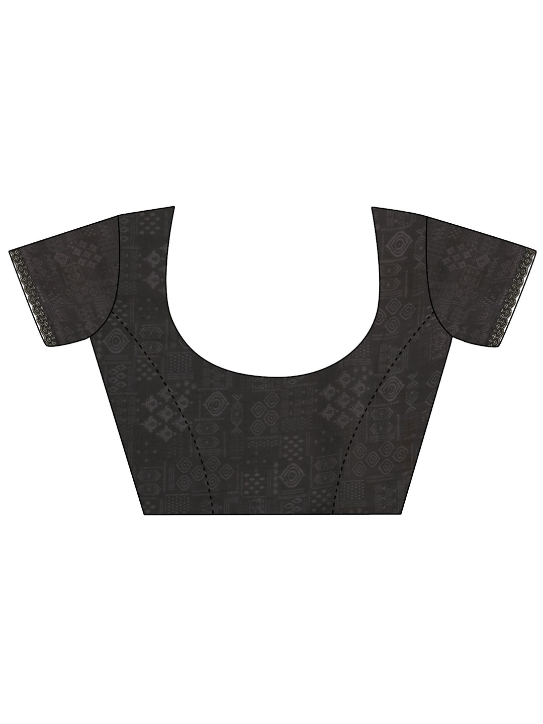 Grey Embellishments Satin Saree With Unstitched Blouse Piece