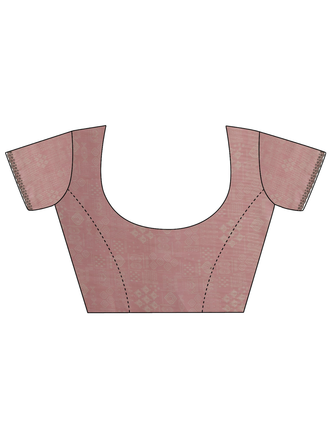 Pink Embellishments Satin Saree With Unstitched Blouse Piece