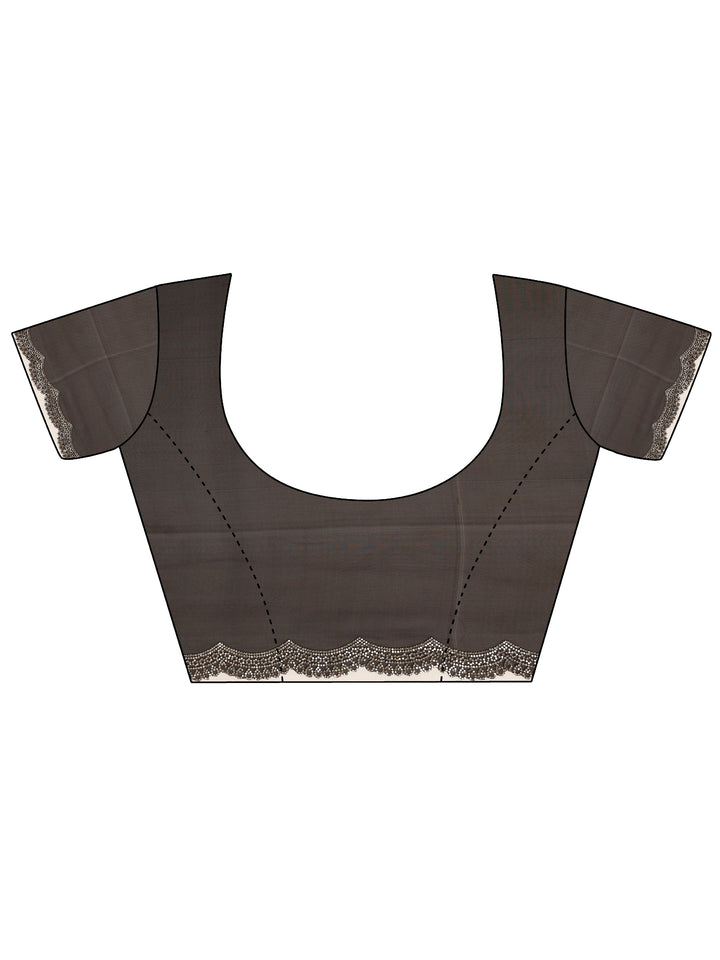 Teal Solid Satin Saree With Unstitched Blouse Piece