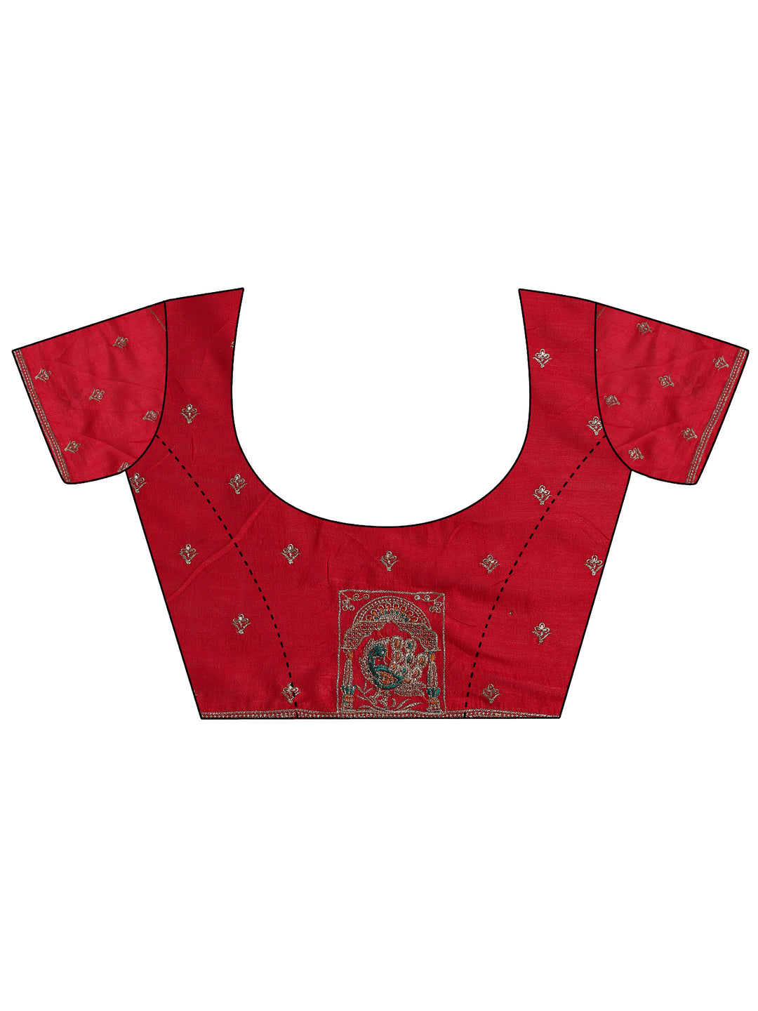 Green Printed Bandhani Silk Blend Saree With Unstitched Blouse Piece