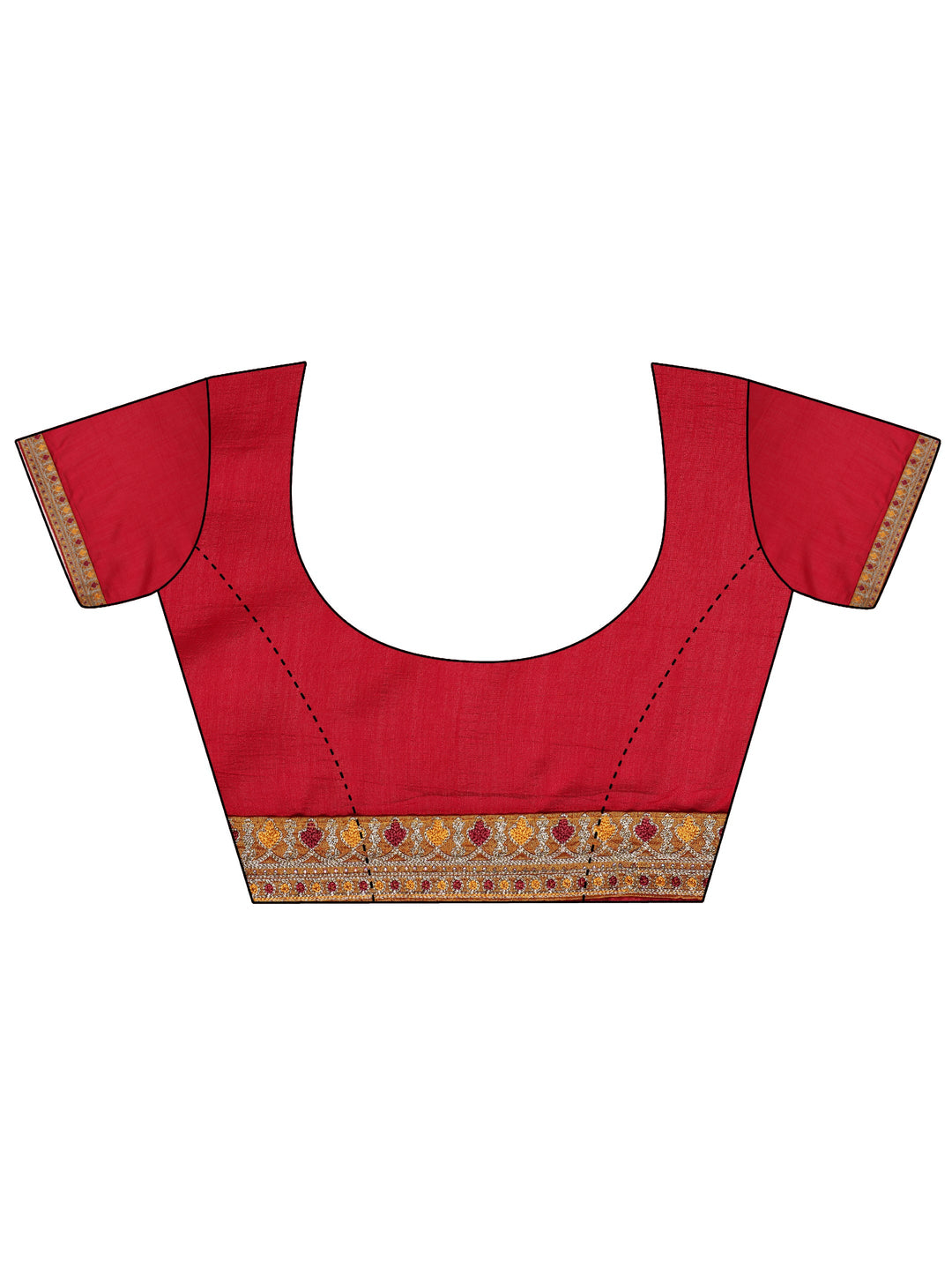 Mustard Printed Silk blend Saree With Unstitched Blouse Piece