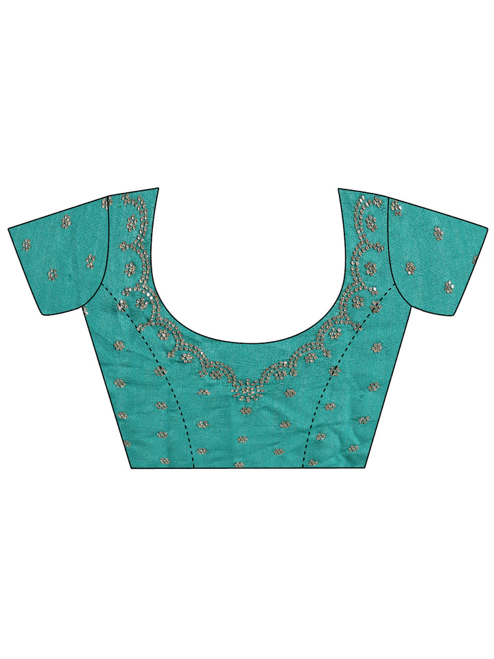 Magenta Solid Silk blend Saree With Unstitched Blouse Piece