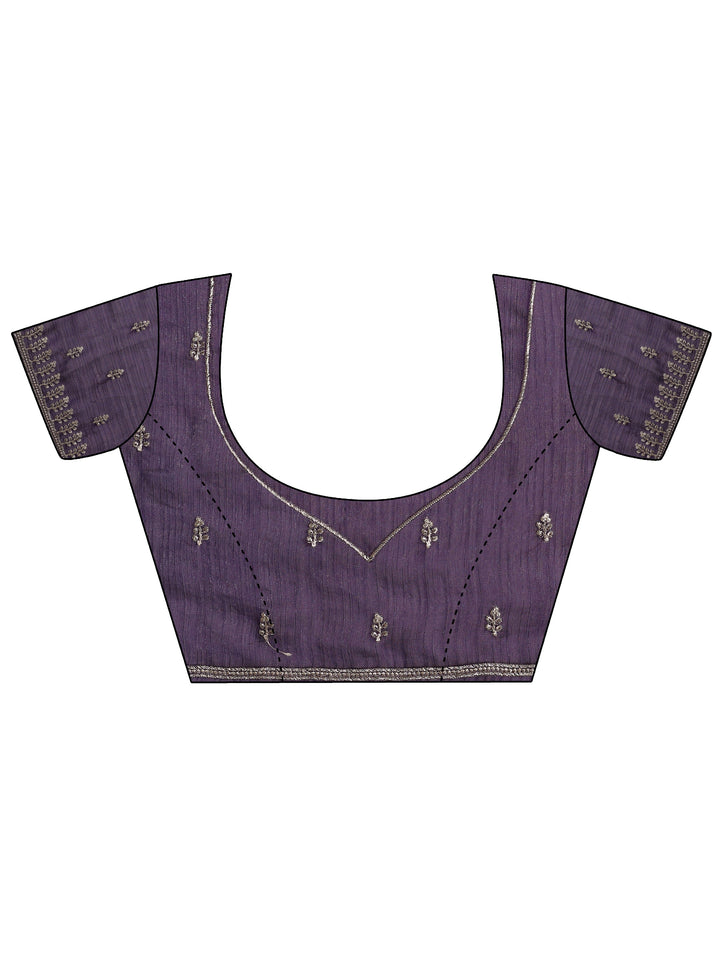 Green Embellished Silk blend Saree With Unstitched Blouse Piece