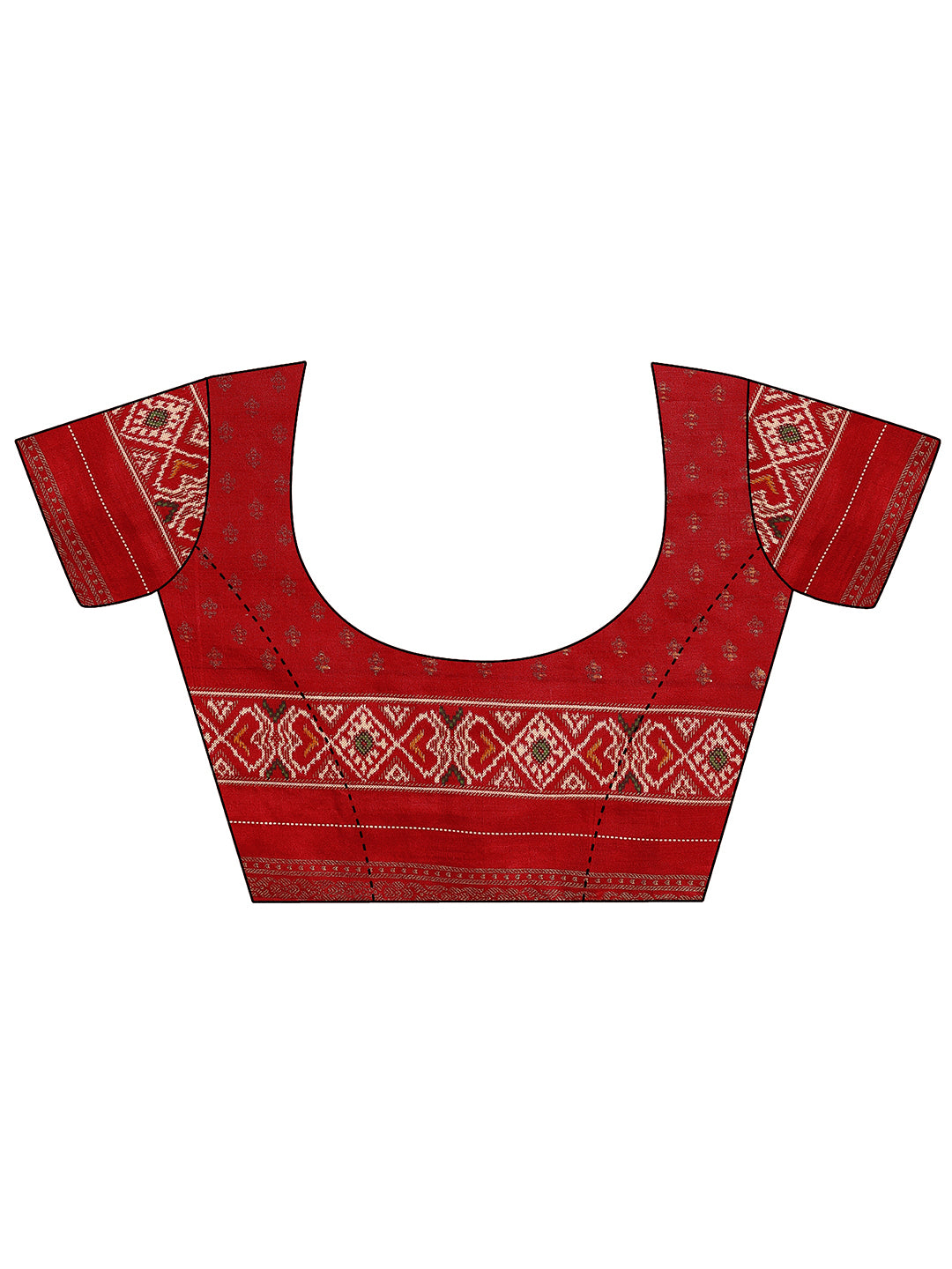 Beige Printed Silk Blend Saree With Unstitched Blouse Piece