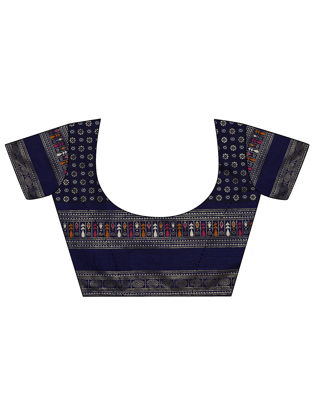 Sea Green Embellished Silk Blend Saree With Unstitched Blouse Piece