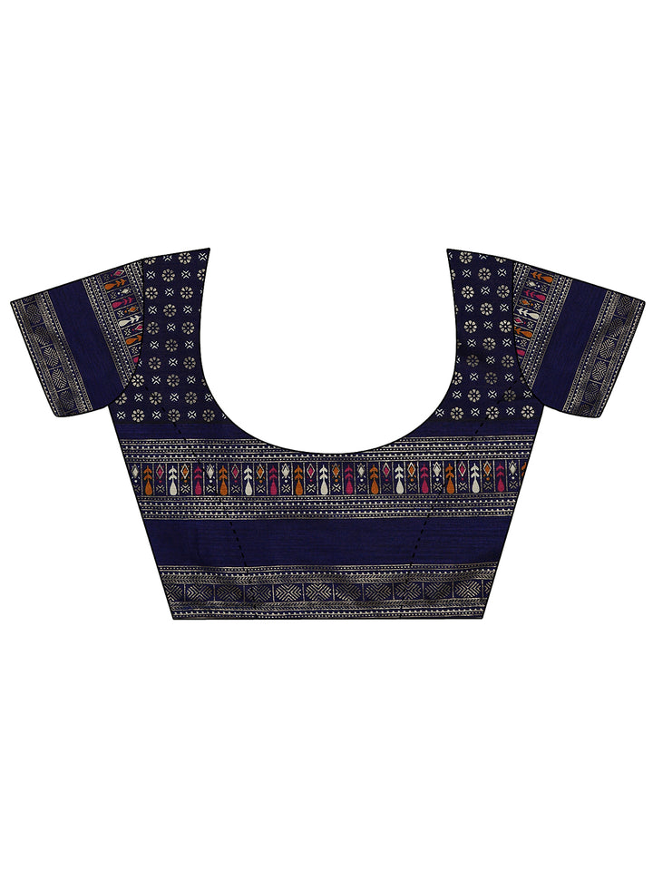 Sea Green Embellished Silk Blend Saree With Unstitched Blouse Piece