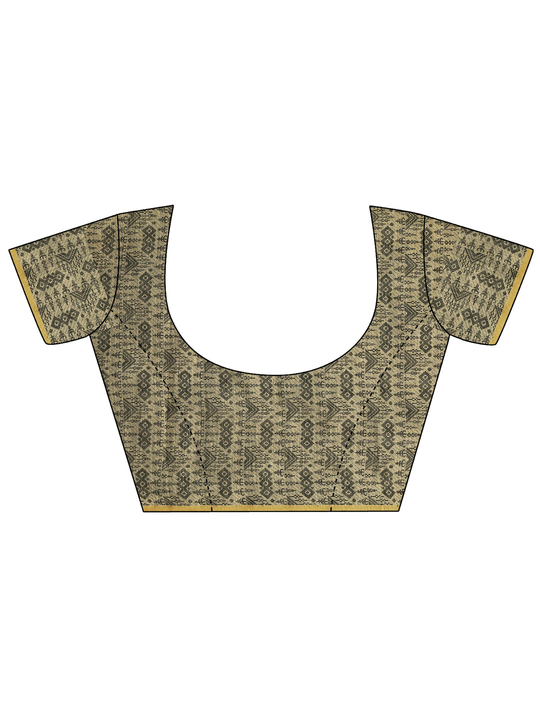 Beige Solid Silk Saree With Unstitched Blouse Piece