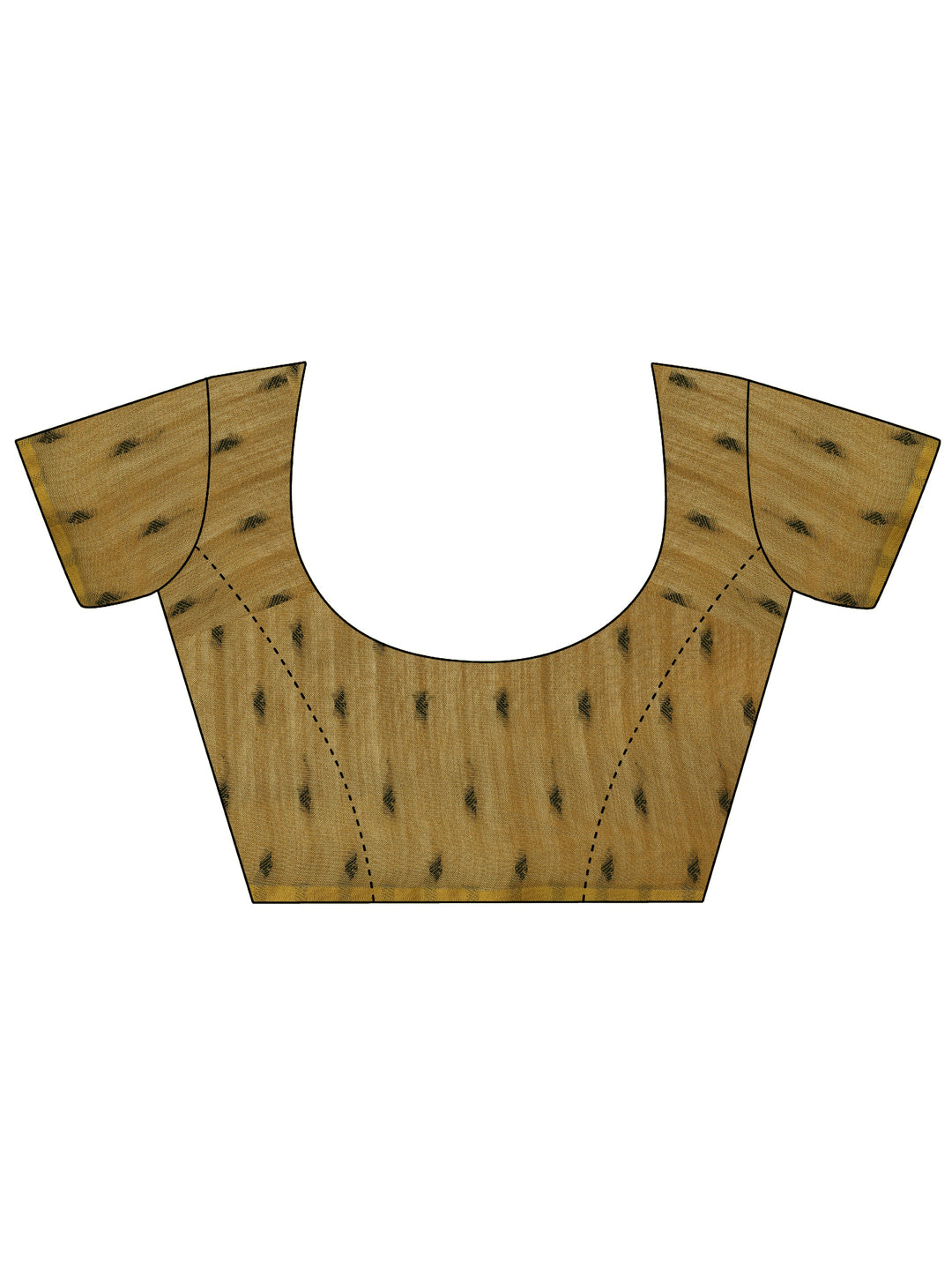 Gold Solid Silk Saree With Unstitched Blouse Piece