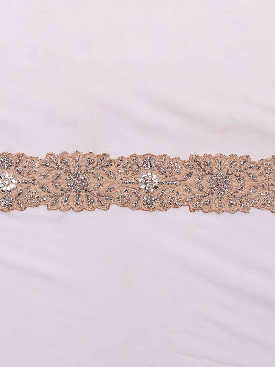 Libas Art Beige Embroidered Silk Blend Saree With Unstitched Blouse Piece