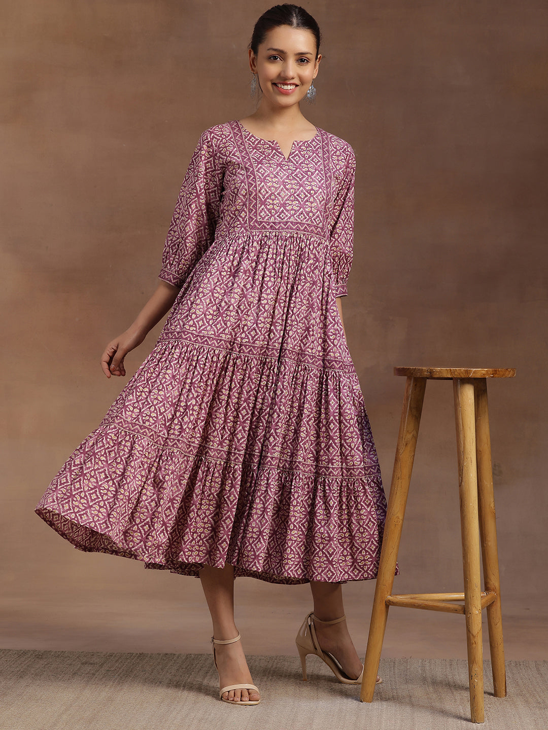 cotton fabric one piece dress Jaipuri Ethnic Hand Block Printed Cotton Tunic For Women | one piece dress