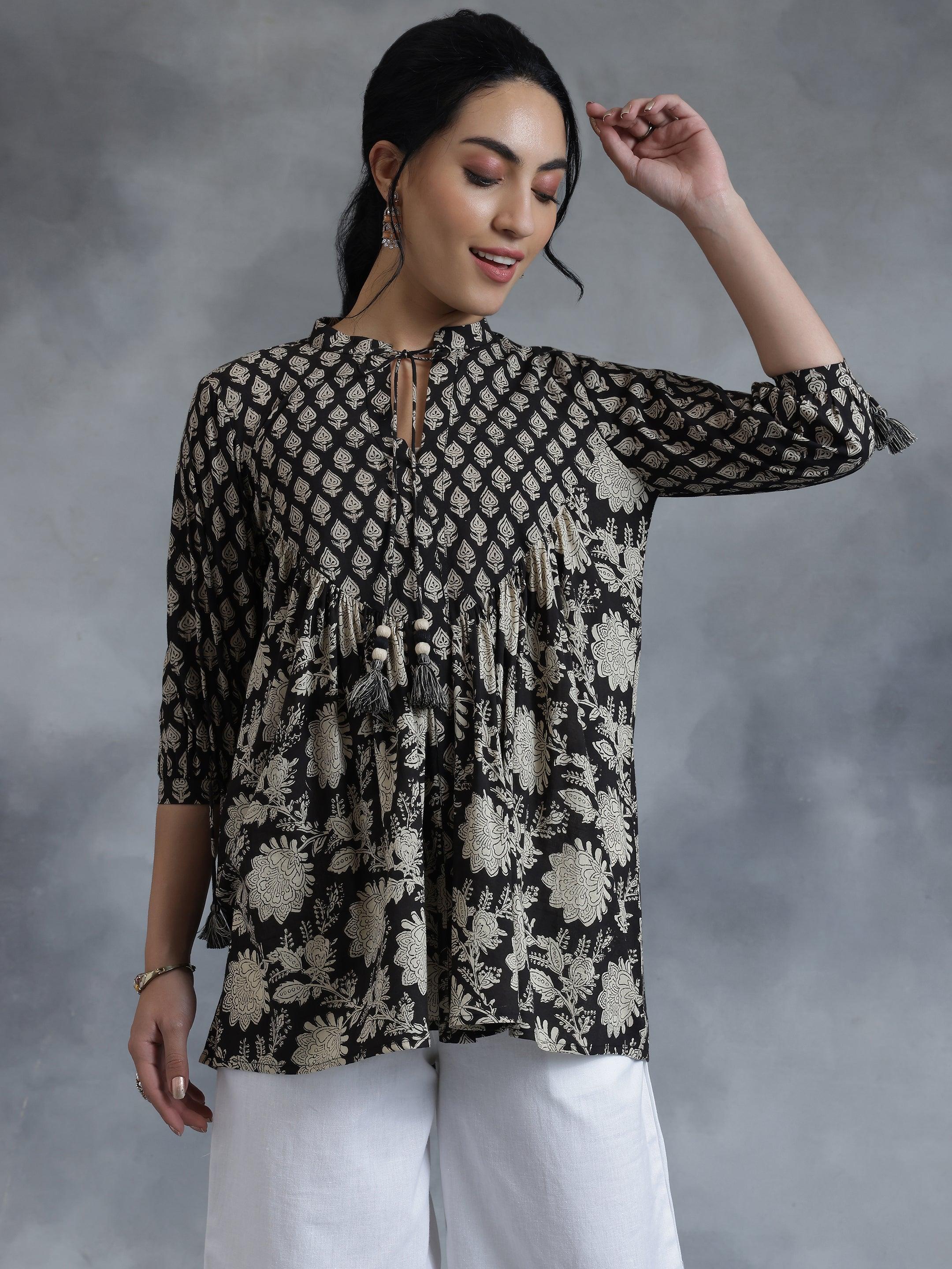 Cotton A- Line Kurti with Pant main image 0