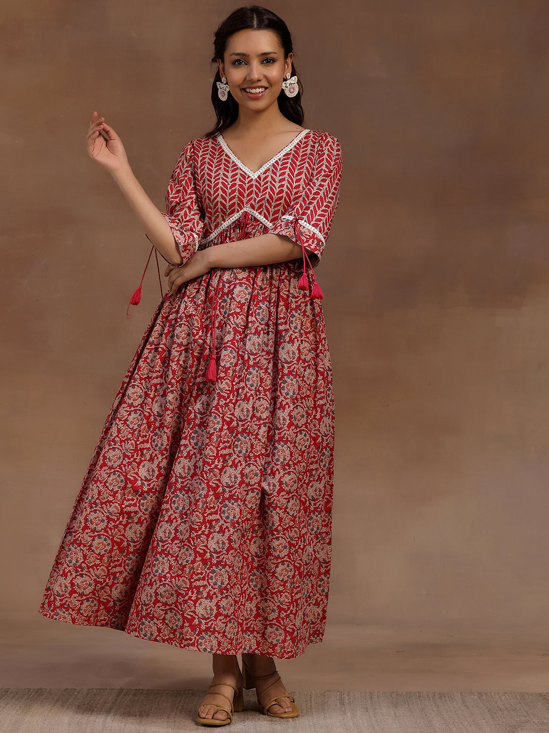 Buy Pink Printed Cotton Fit and Flare Dress Online in USA at $19.00 | Libas Buy Pink Printed Cotton Fit and Flare Dress Online in USA at $19.00 | Libas