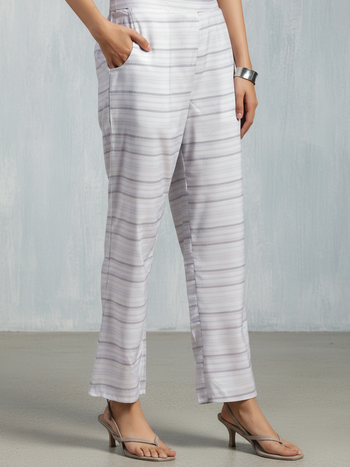 Grey Embroidered Cotton Blend Straight Suit With Dupatta