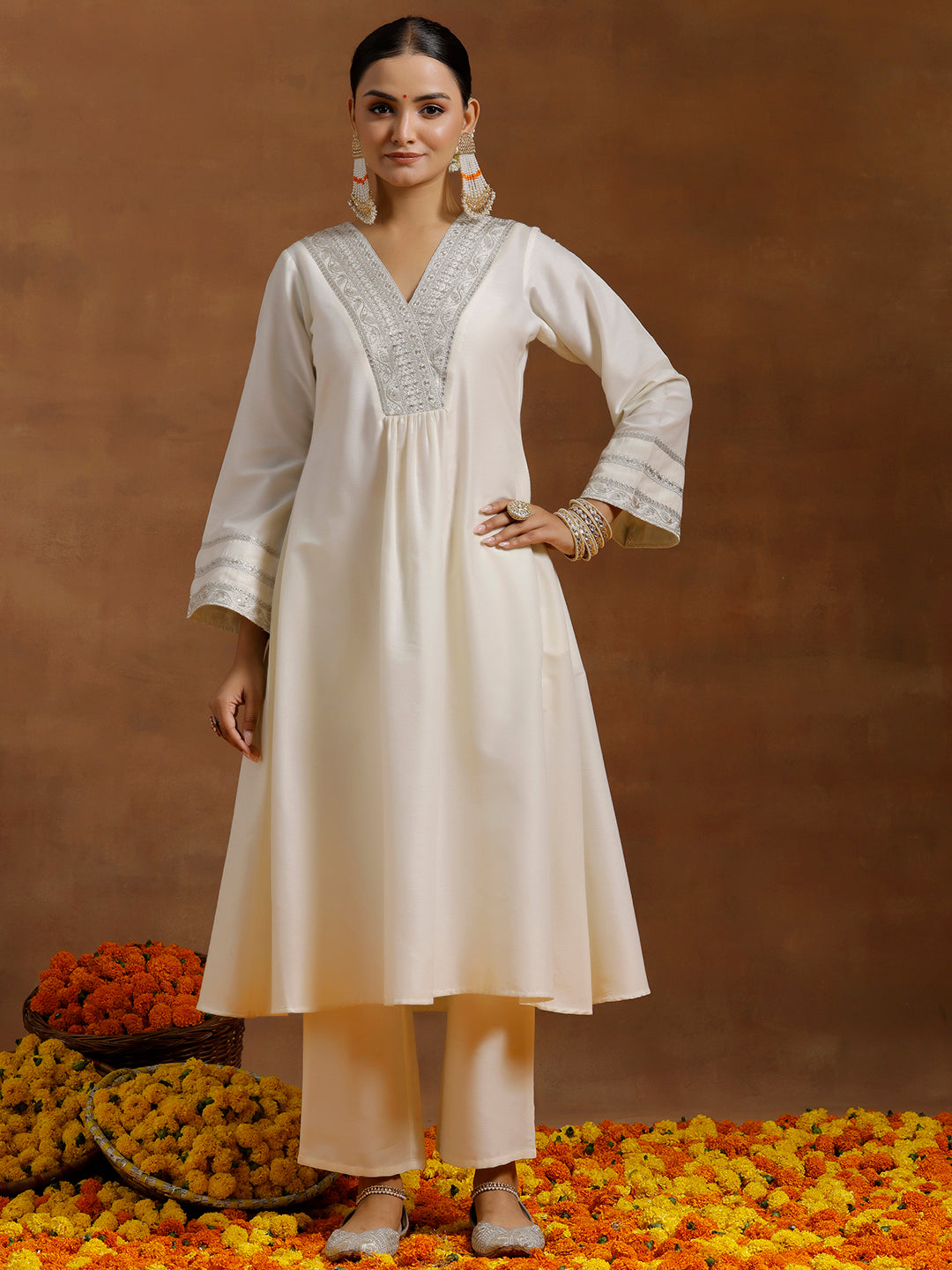 dress yoke design Buy Gerua Off white Silk Blend A-Line Kurta With Trousers Online in USA at $46.00 Color:ENGLISH LAVENDER Written In Romance Burgundy Digital Download This listing SB-SB-Spring