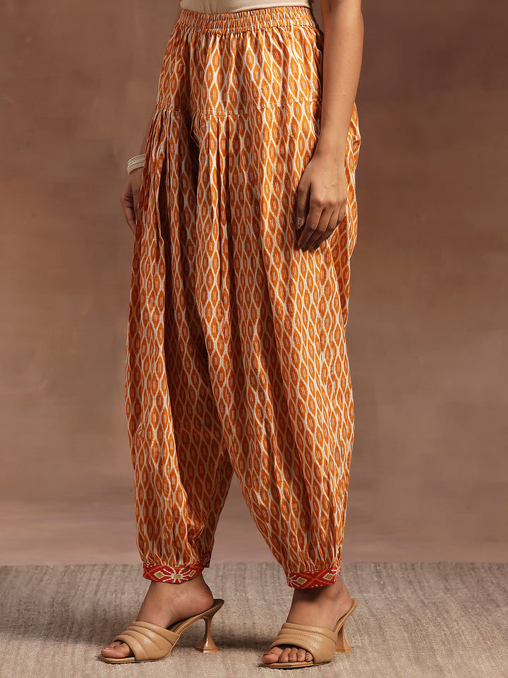 Red Printed Cotton Straight Suit With Dupatta