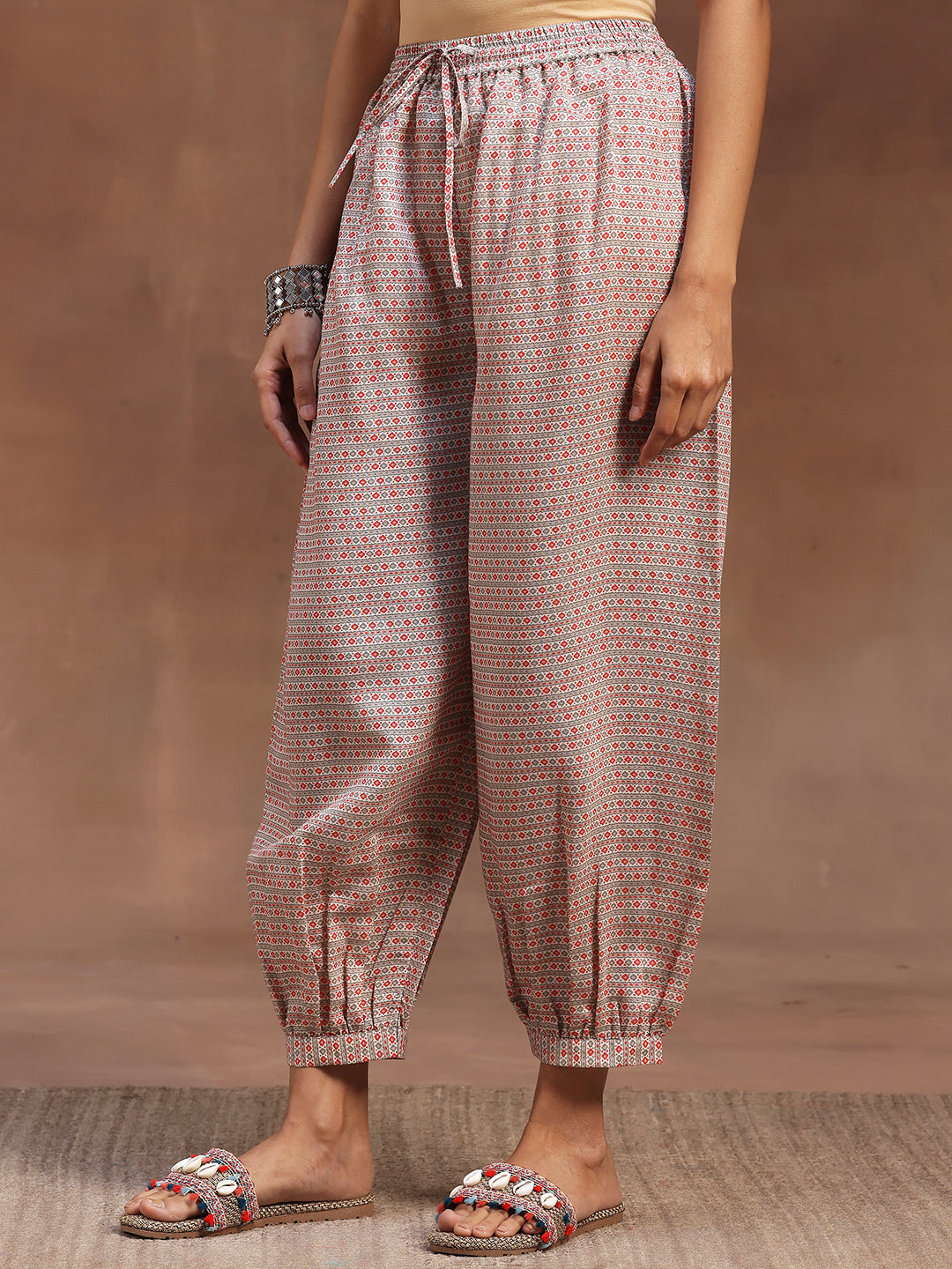 Pink Printed Silk Blend Straight Suit With Dupatta