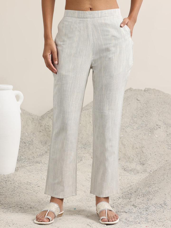 Teal Woven Design Cotton Straight Suit With Dupatta