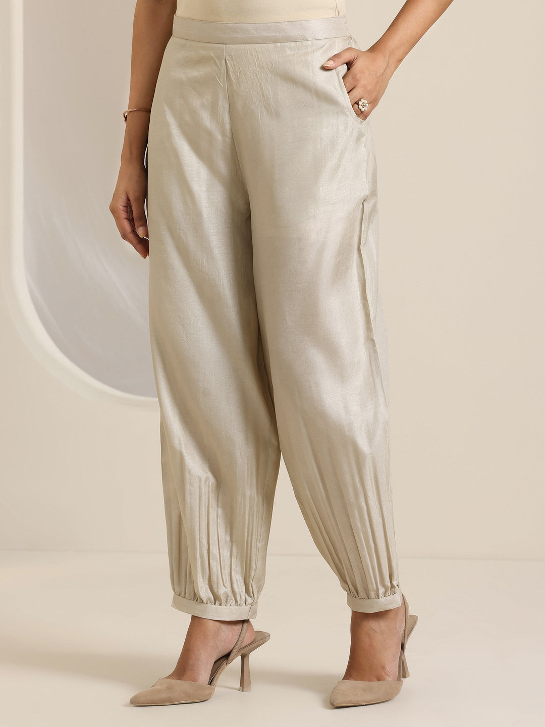 Grey Printed Silk Blend Straight Suit Set With Dupatta