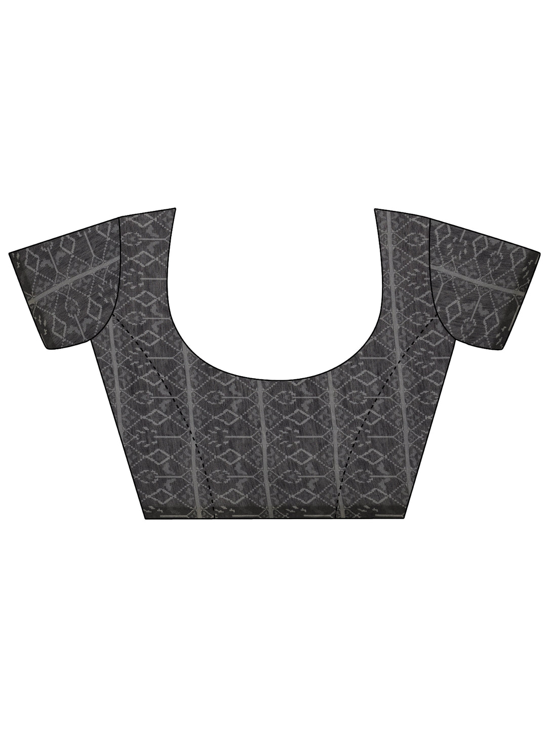 Burgundy Printed Silk Saree With Unstitched Blouse Piece