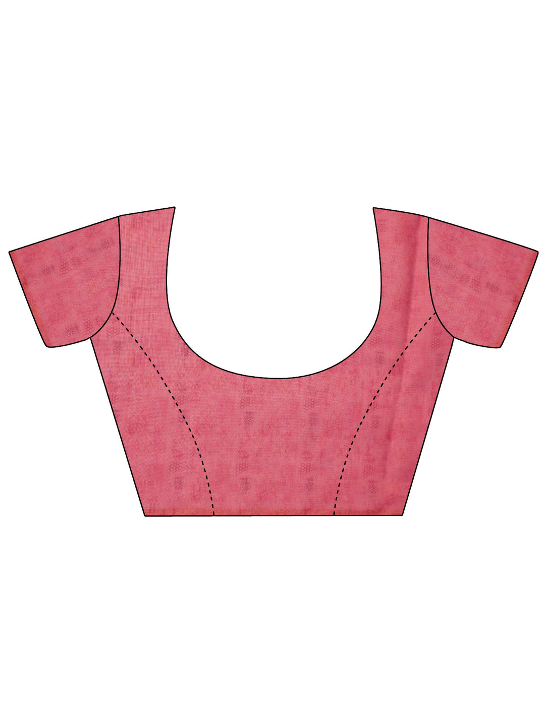 Pink Printed Silk Saree With Unstitched Blouse Piece