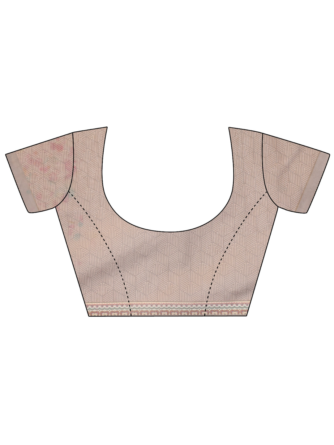 Green Printed Silk Blend Saree With Unstitched Blouse Piece