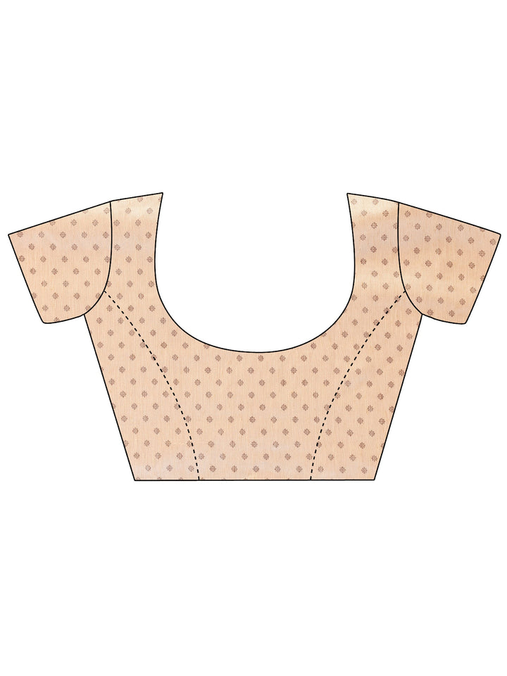 Multi Printed Silk Blend Saree With Unstitched Blouse Piece