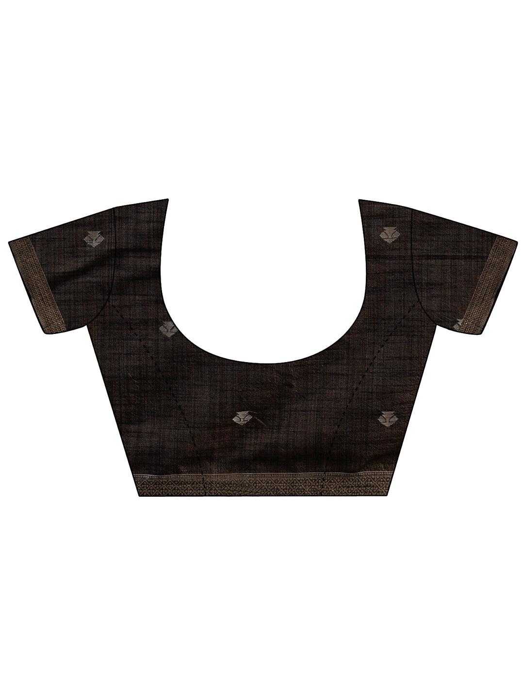 Green Woven Cotton Blend Saree With Unstitched Blouse Piece